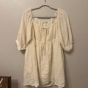 a line flowy cotton dress